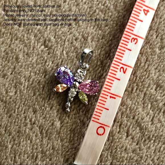 ✨2/$15✨ Pendant: Pendant with Multi-Color Stones, 2 cm 🛍 Bundle Me! - Picture 7 of 12